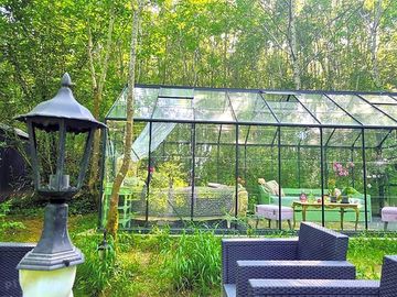 Leafy setting for the dome