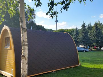 Camping pod in the woods
