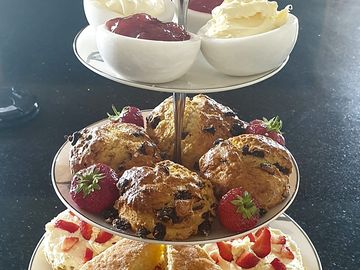 Homemade strawberry tea to order on site