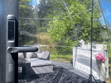 Geodesic dome interior