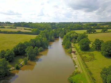 Aerial view of the lake