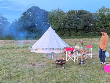 Glamping at benville manor camping.