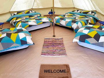 Example of a lay out for the tents
