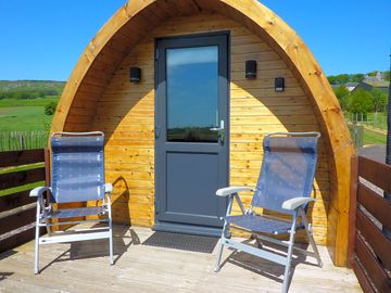 Decking with reclining chairs