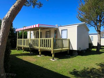 Static caravan exterior