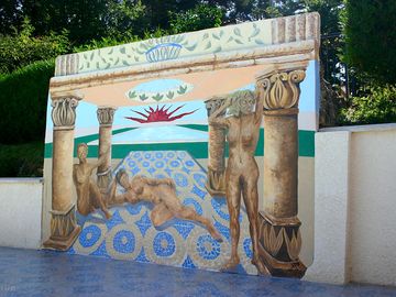 Beautiful fresco by the pool