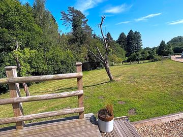 View from outside decking area
