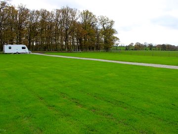 View to the southeast towards wooded walk