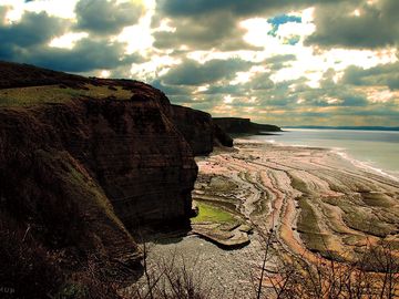 Southerndown cliffs, half an hour's walk away