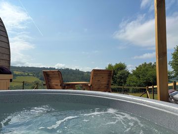 Relaxing hot tub