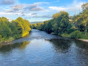 View from the bridge into crickhowell