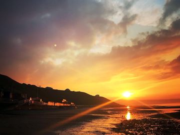 Sunset in whitby nearby