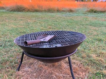 Fire pit at sunrise