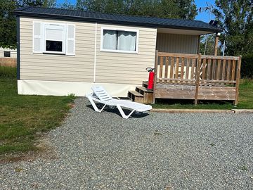 Static caravan exterior