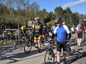 The campsite hosted the start of the cycling section of the kintyre way ultra in may 2017