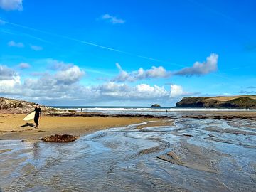 Surfing in Polzeath