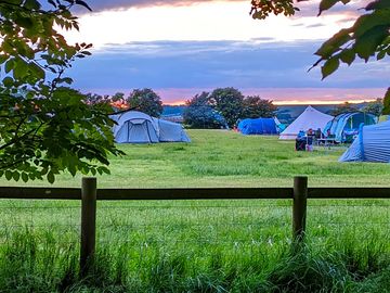 Spacious 8 x 10m pitches give you plenty of room