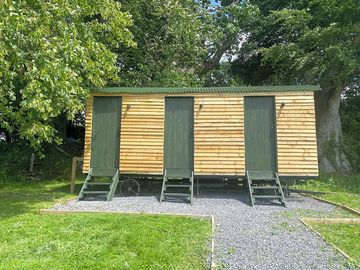 Toilet and shower block