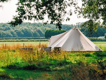 Each tent has it's own campfire/fire pit to sit around.