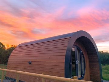 Beautiful sunset over the pod meadow
