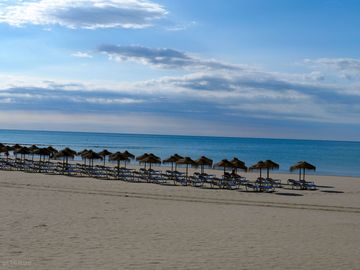 A peaceful evening at voramar beach, less than 100m from the site