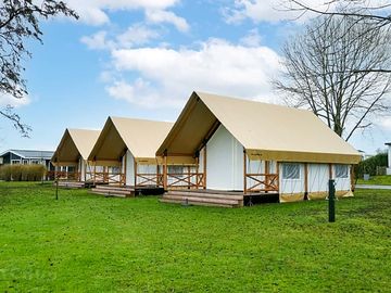 Exterior of the safari tents