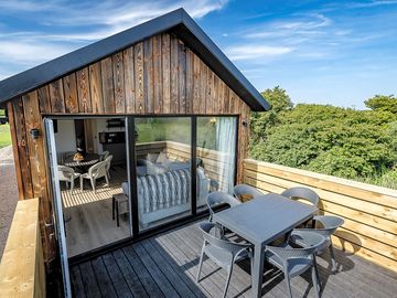Outside dining area on one of our 7 lodges.