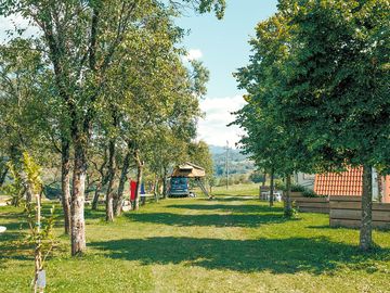 Upper campsite with electricity and shaded areas