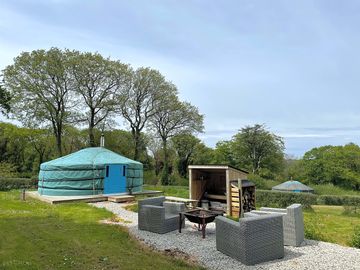 Dog-friendly yurt sleeping three