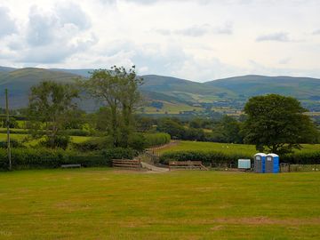 Looking south from the top of the camping field
