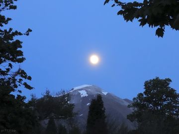 Camping pitches in the evening
