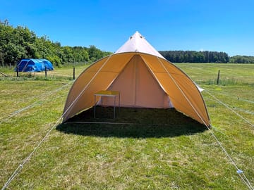 One of the 5m bell tents