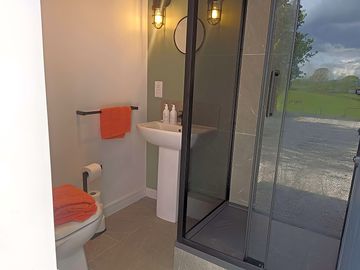Shower and toilet