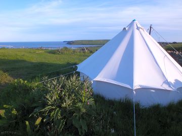 Bell tent with sea view