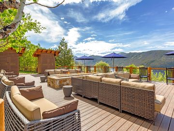 Deck with views to the mountains