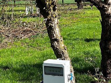 Electricity boxes are placed within easy reach of each pitch