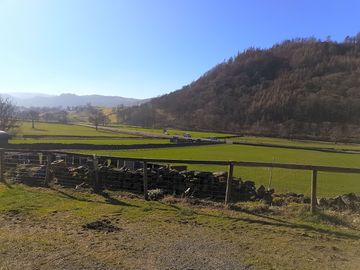 One of the pitches with a view of the valley
