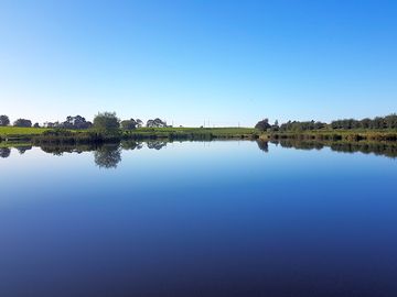 A still evening over the pools