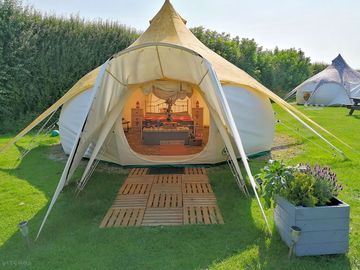 Visitor image of the tent on arrival