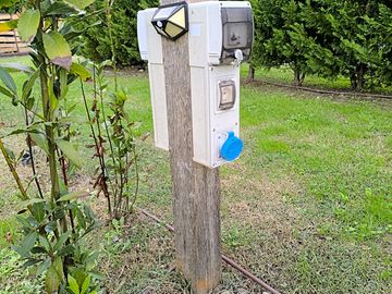 Electrical hook-up at the serviced pitches