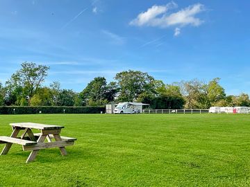Tourer pitches with picnic benches