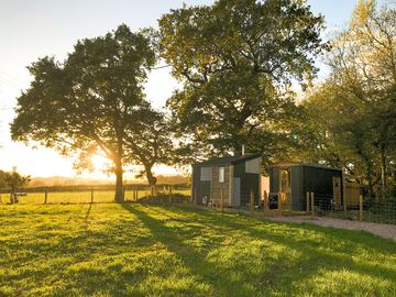 Sunset behind the shack