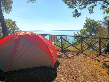 Pitches with lake view