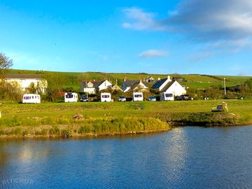 Touring caravans with lake view