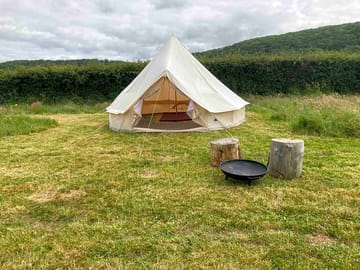 Bell tent in the meadow