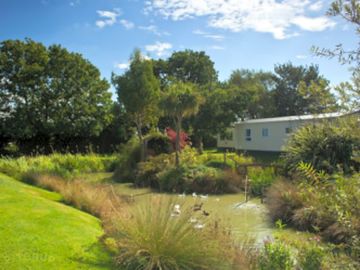 Ornamental pond in the landscaped gardens
