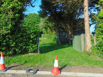 Off road entrance to the site