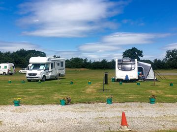 Spacious grassy pitches