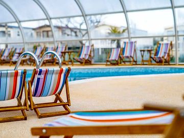 Deckchairs by the pool