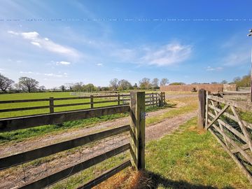 View of the Hardstanding pitches from our orchard